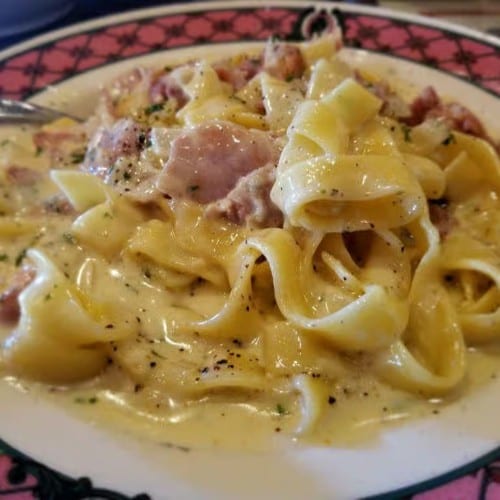 Fettuccine Carbonara.